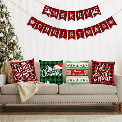 Fundas De Almohada Navideñas Navidenas De 18 X 18 Juego 4 Almohadas Decorativas