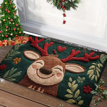 Christmas Door Carpet Merry Christmas Mat Festival Santa Claus Outdoor Decorations Home 2025 Navidad Xmas Ornament New Year 2026